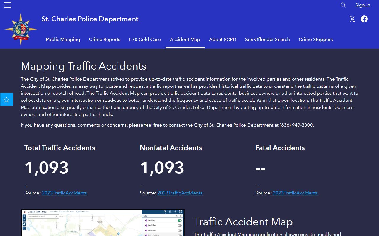 St. Charles Police traffic data portal for busted mugshots and arrest records