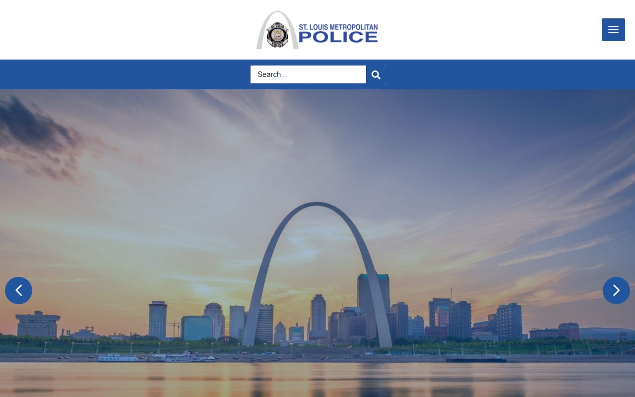 St. Louis Metropolitan Police Department homepage for busted mugshots