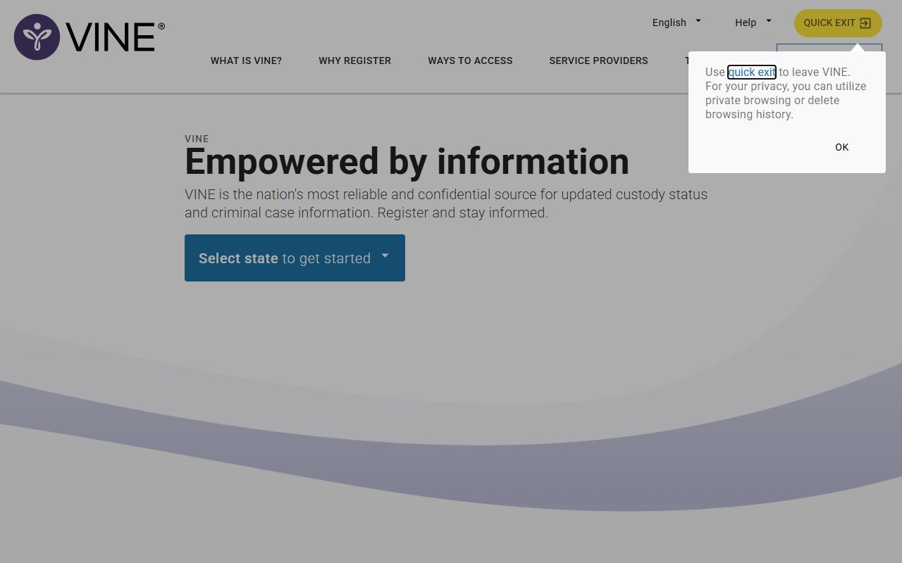 Jefferson County Sheriff VINELink page for busted mugshots and inmate search