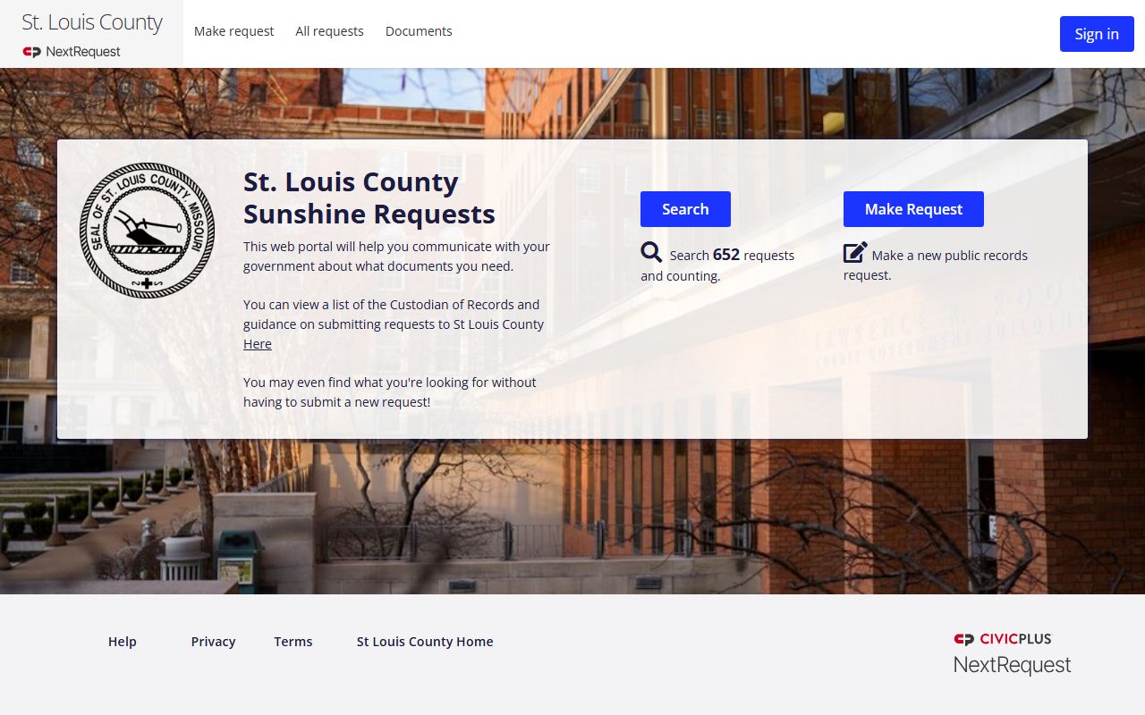 St. Louis County records request portal for busted mugshots