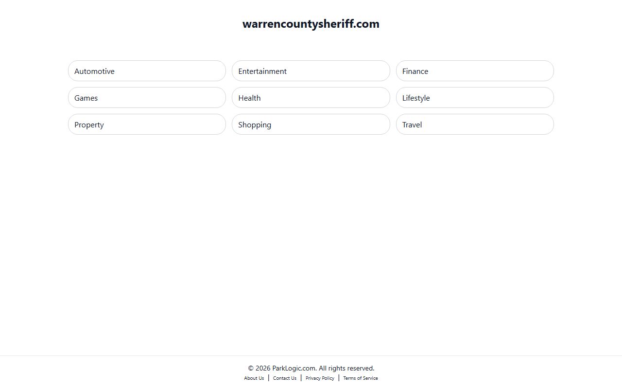 Warren County Sheriff Office homepage for busted mugshots and arrest records