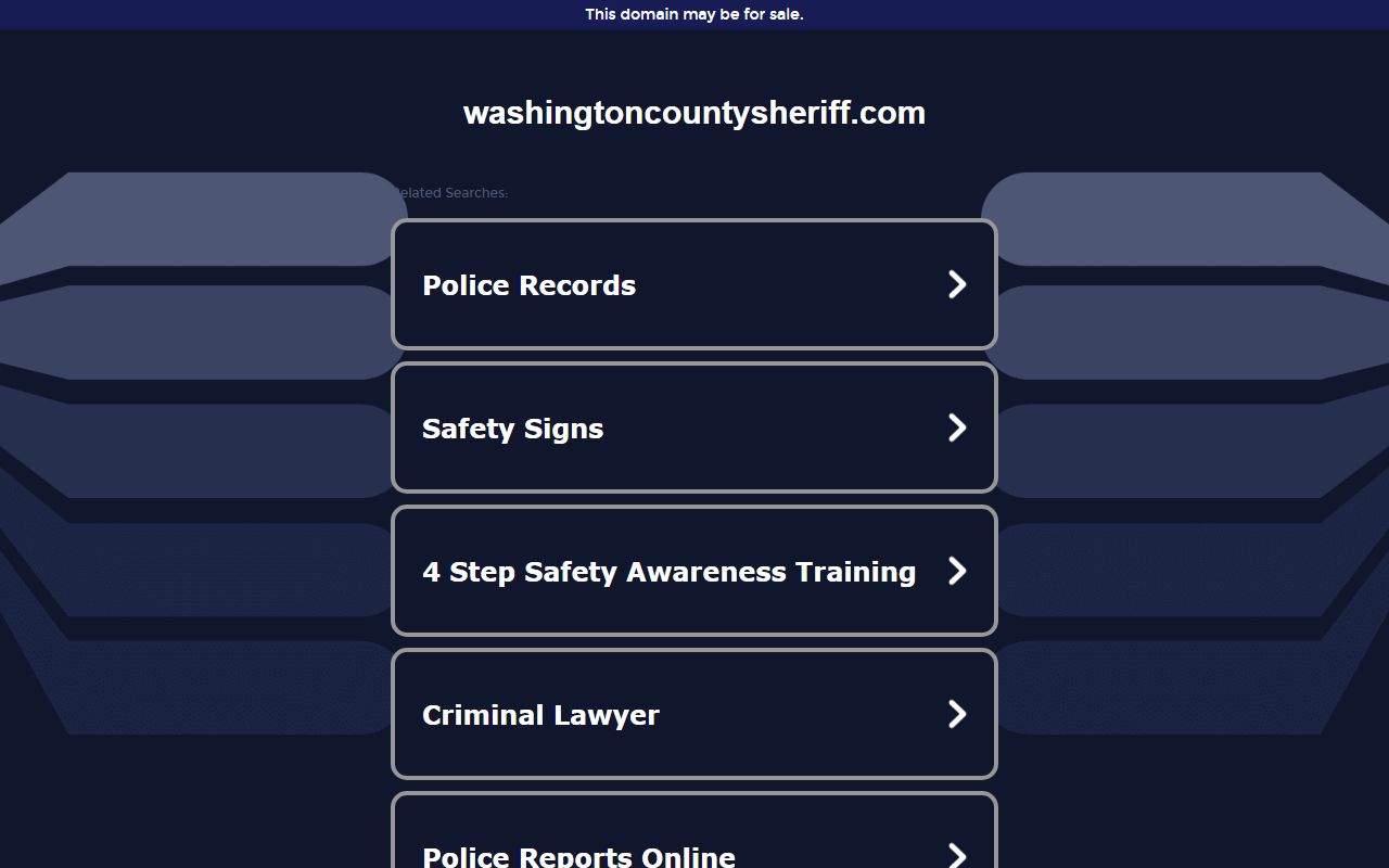 Washington County Sheriff Office homepage for busted mugshots and arrest records